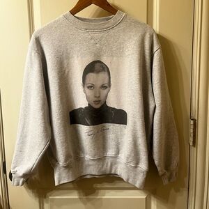 Anine Bing, Ramona Kate Moss Crew, size S, heather grey